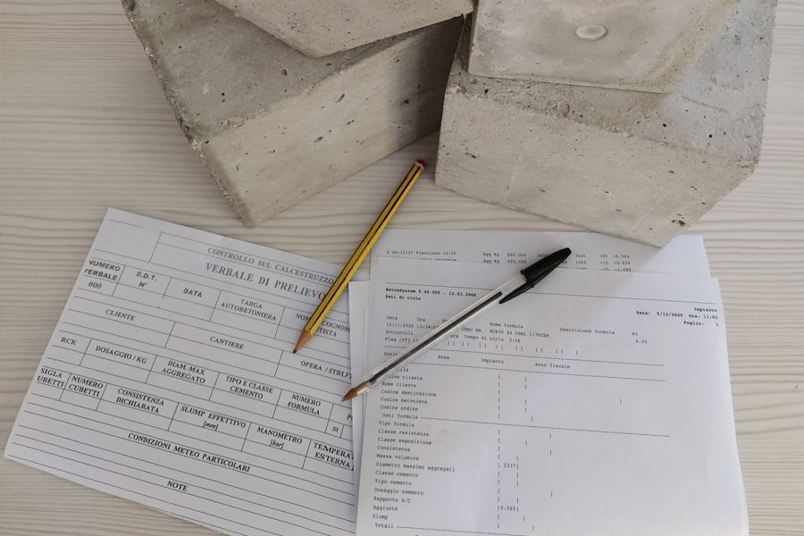 report e verbali di prelievo per cubetti